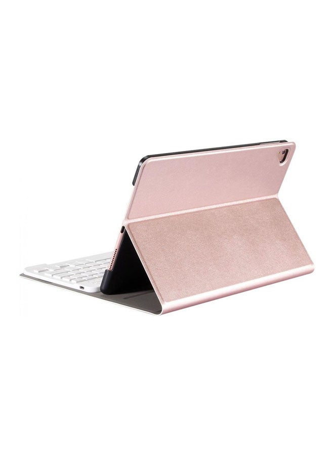 Bluetooth Keyboard Case Cover For Apple iPad Air/Air 5 Rose Gold/White - Image 2